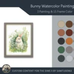 Bunny Watercolor Painting #1 Samtuse963