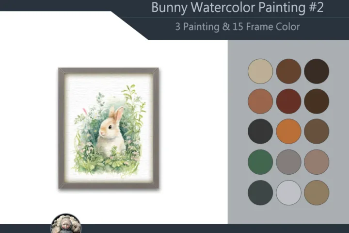 Bunny Watercolor Painting #2 Samtuse963