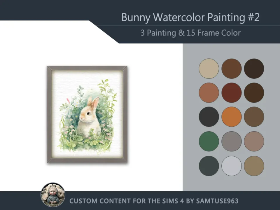 Bunny Watercolor Painting #2 Samtuse963