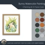 Bunny Watercolor Painting #2 Samtuse963