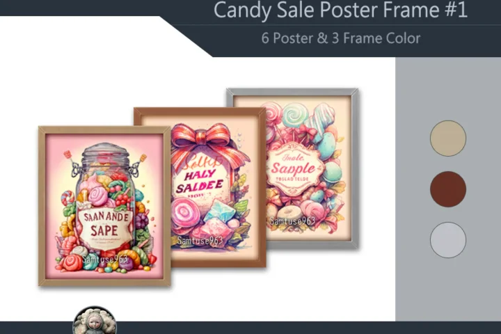 Candy Sale Poster Frame #1 Samtuse963