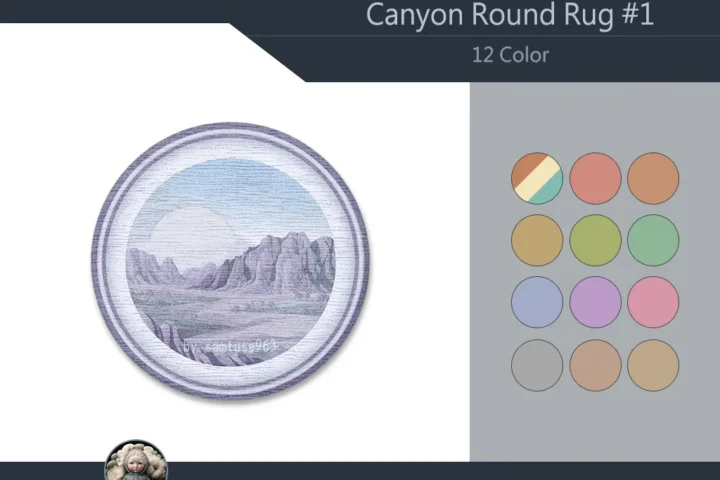 Canyon Round Dance Rug #1 Samtuse963