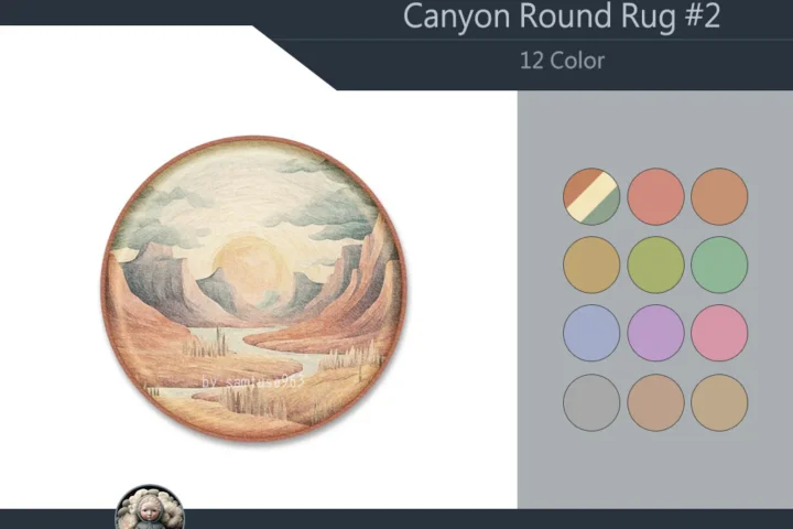 Canyon Round Dance Rug #2 Samtuse963