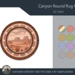 Canyon Round Dance Rug #3 Samtuse963