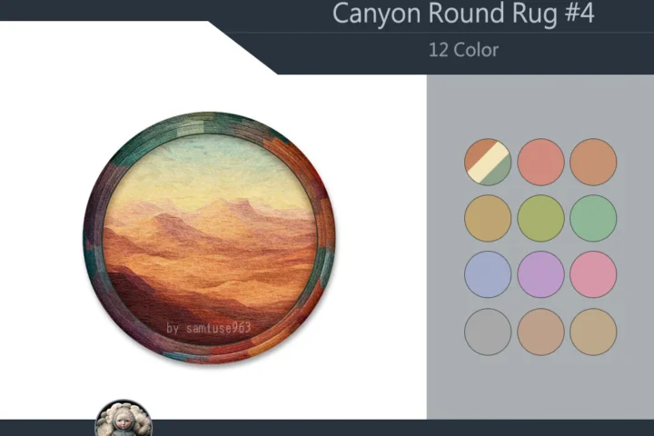 Canyon Round Dance Rug #4 Samtuse963