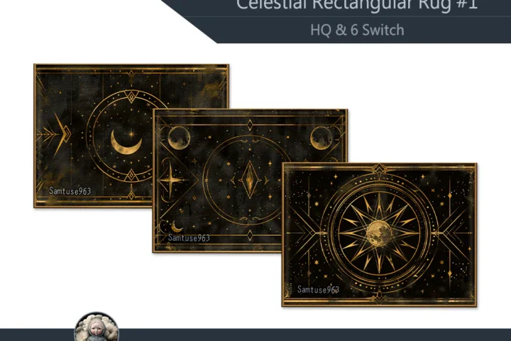 HQ Celestial Rectangular Dance Rug #1 Samtuse963