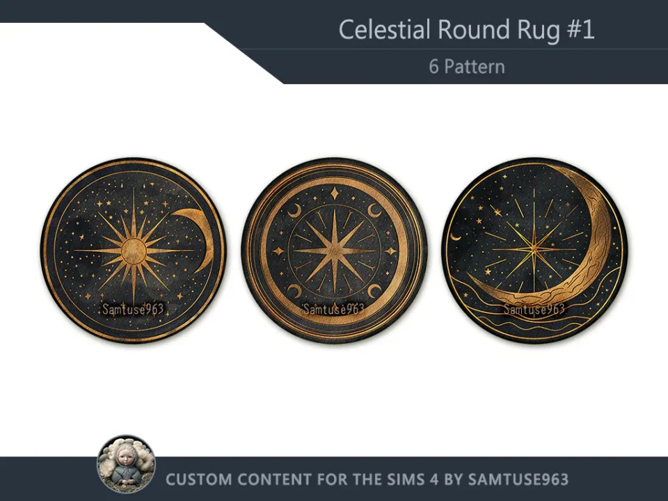 Celestial Round Dance Rug #1 Samtuse963