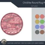 Childlike Round Dance Rug #1 Samtuse963