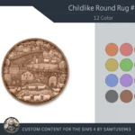 Childlike Round Dance Rug #1 Samtuse963