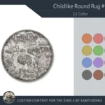 Childlike Round Dance Rug #3 Samtuse963