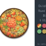 Childlike Round Dance Rug #4 Samtuse963