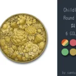 Childlike Round Dance Rug #4 Samtuse963