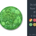 Childlike Round Dance Rug #5 Samtuse963