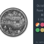 Childlike Round Dance Rug #6 Samtuse963
