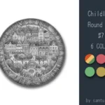 Childlike Round Dance Rug #7 Samtuse963
