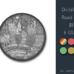 Childlike Round Dance Rug #8 Samtuse963