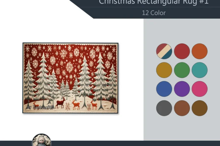 Christmas Rectangular Dance Rug #1 Samtuse963