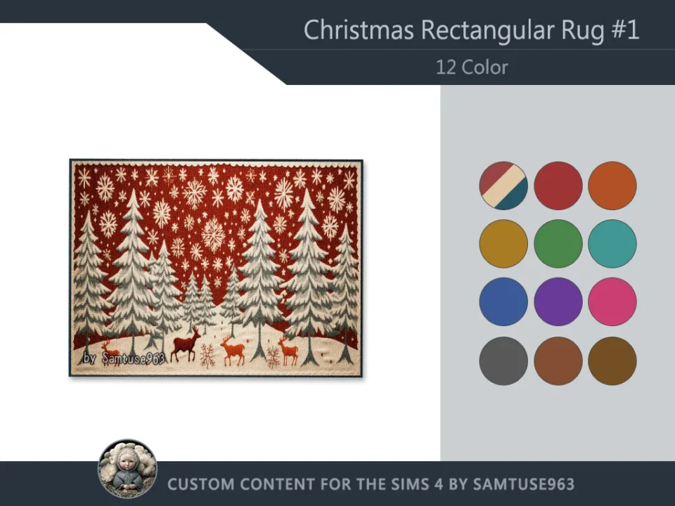 Christmas Rectangular Dance Rug #1 Samtuse963