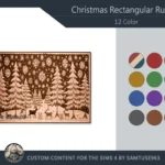 Christmas Rectangular Dance Rug #1 Samtuse963