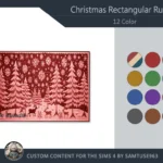 Christmas Rectangular Dance Rug #1 Samtuse963