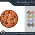 Christmas Round Dance Rug #2 Samtuse963