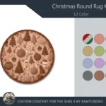 Christmas Round Dance Rug #2 Samtuse963