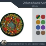 Christmas Round Dance Rug #3 Samtuse963