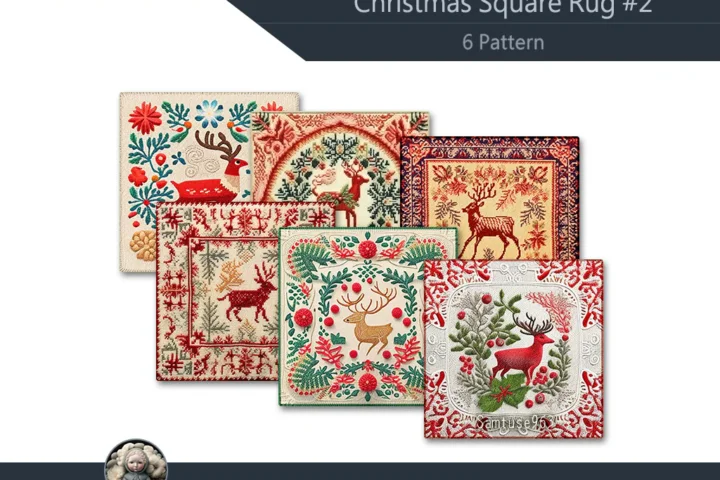Christmas Square Dance Rug #2 Samtuse963