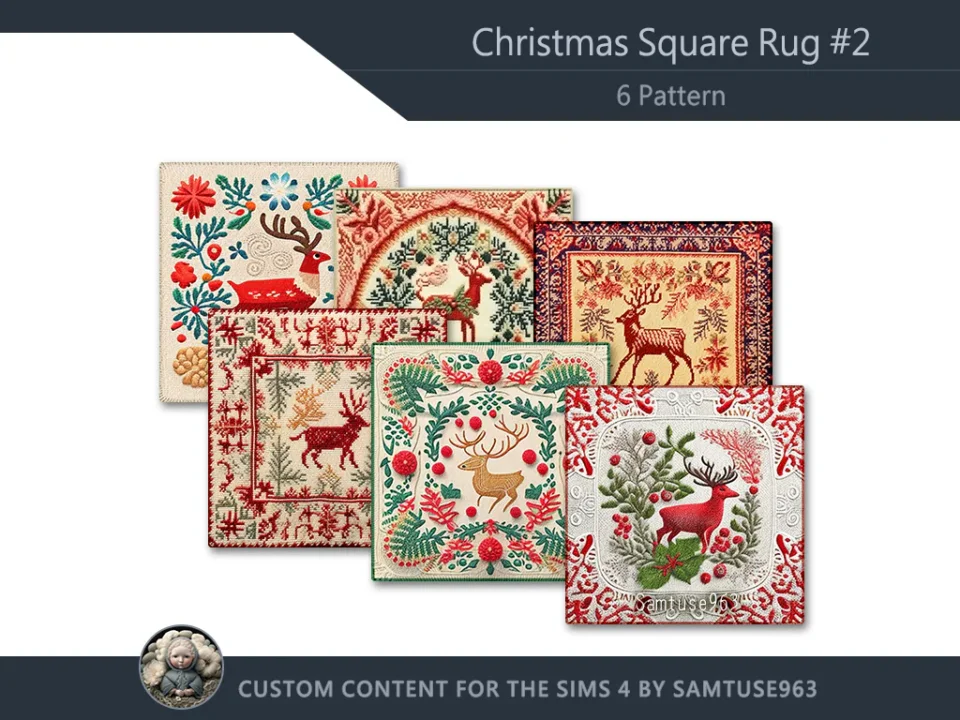 Christmas Square Dance Rug #2 Samtuse963