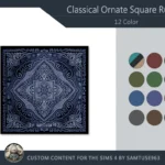 HQ Classical Ornate Square Dance Rug #2 Samtuse963