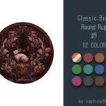 Classic Bunny Round Dance Rug #5 Samtuse963