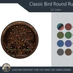 Classic Pattern Round Dance Rug #6 Samtuse963