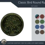 Classic Pattern Round Dance Rug #6 Samtuse963
