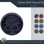 Classic Pattern Round Dance Rug #6 Samtuse963