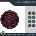 Classic Pattern Round Dance Rug #6 Samtuse963