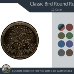 Classic Pattern Round Dance Rug #6 Samtuse963
