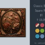 HQ Classic Bird Square Dance Rug #1 Samtuse963