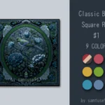 HQ Classic Bird Square Dance Rug #1 Samtuse963