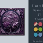 HQ Classic Bird Square Dance Rug #1 Samtuse963