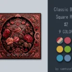 HQ Classic Bird Square Dance Rug #2 Samtuse963