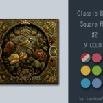 HQ Classic Bird Square Dance Rug #2 Samtuse963