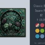 HQ Classic Bird Square Dance Rug #2 Samtuse963