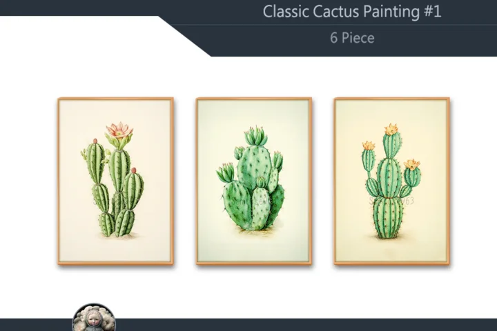 Classic Cactus Painting #1 Sellable Extra A Samtuse963