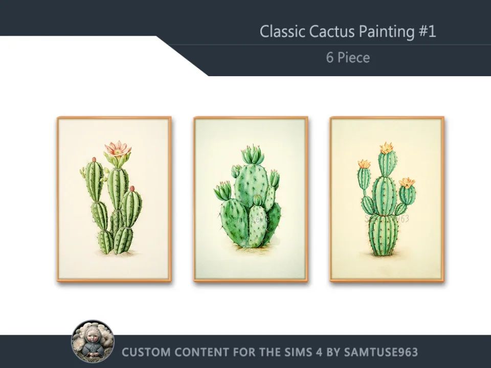 Classic Cactus Painting #1 Sellable Extra A Samtuse963