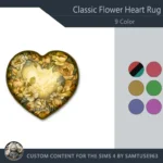 Classic Flower Heart Dance Rug #10 Samtuse963