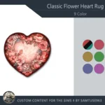 Classic Flower Heart Dance Rug #10 Samtuse963