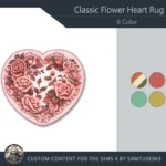 Classic Flower Heart Dance Rug #11 Samtuse963