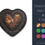 Classic Flower Heart Dance Rug #4 Samtuse963