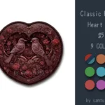 Classic Flower Heart Dance Rug #5 Samtuse963