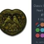 Classic Flower Heart Dance Rug #5 Samtuse963